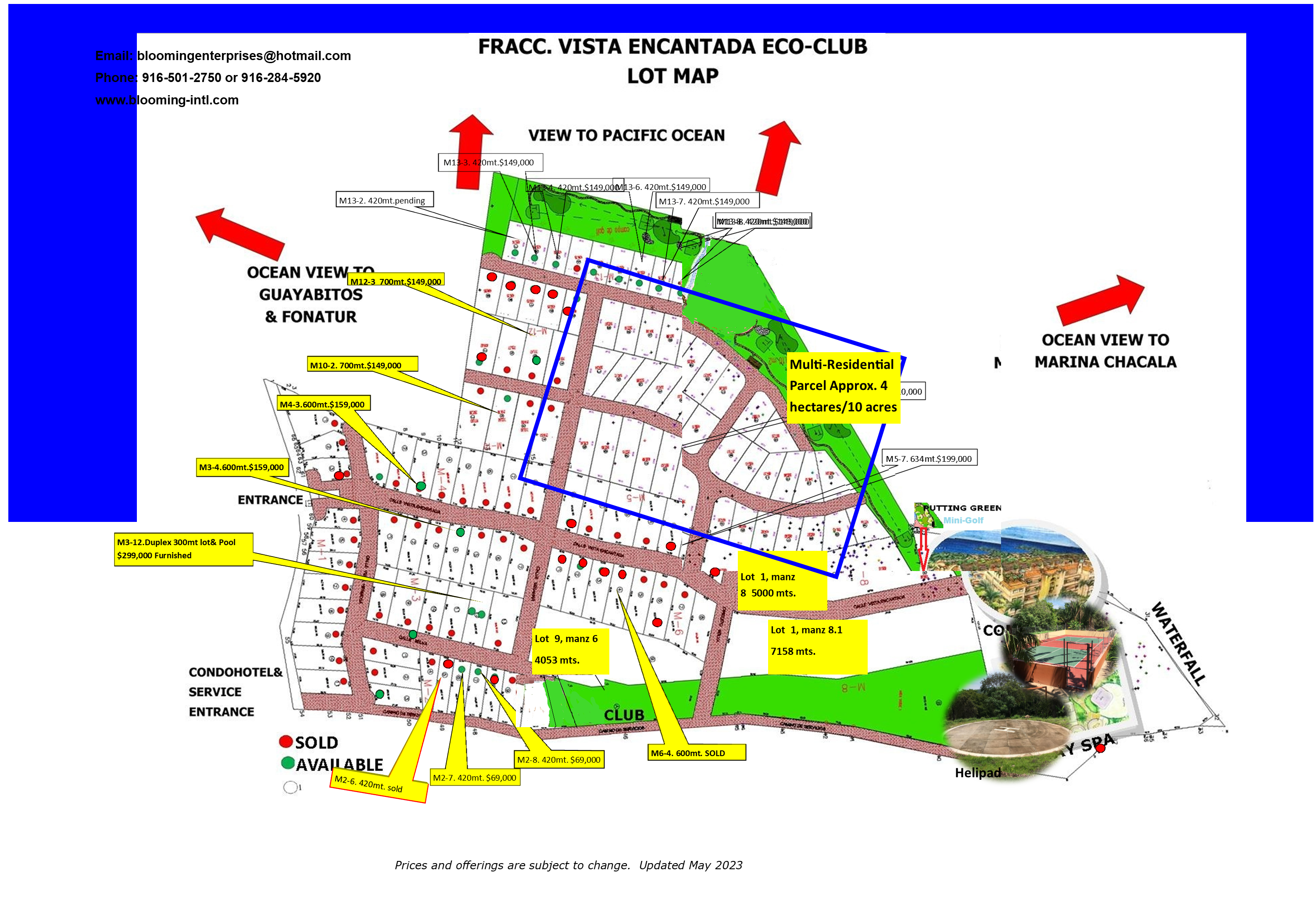 Vista Encantada Subdivision-Lot Map